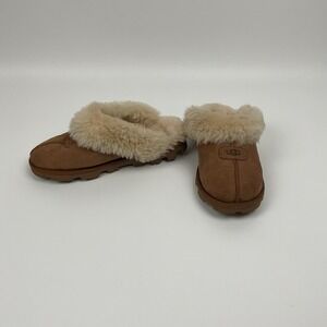 UGG 5125 Coquette Shearling Lined Suede  slippers Size 7